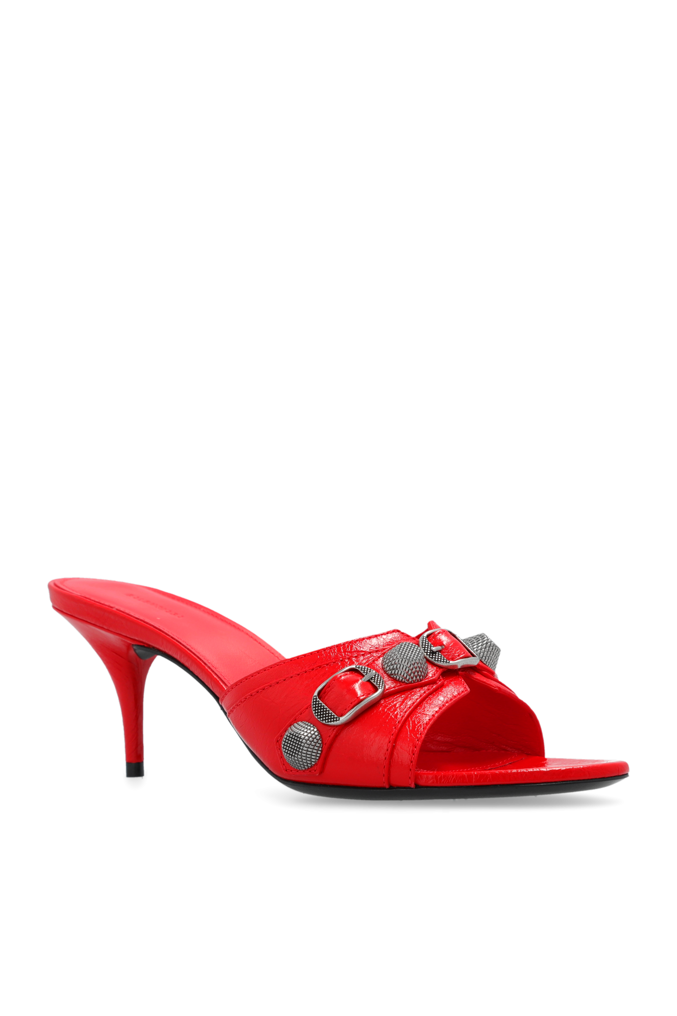 Balenciaga red mules sale